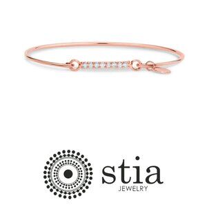 Stia Pavé Icon Bar Bracelet – Rose Gold